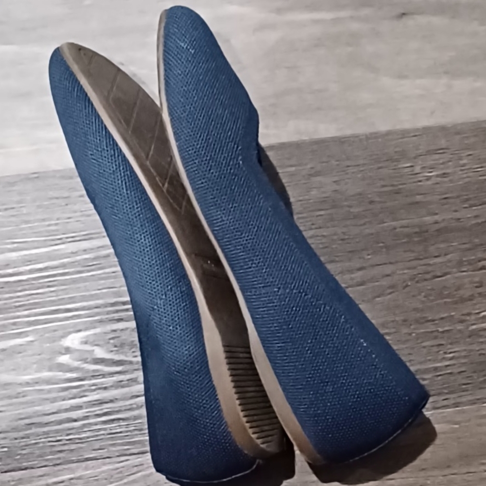 Cynthia Rowley Haisley Knit Navy Ballet Flats - Picture 2 of 4